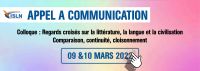 Colloque : Regards croisés sur la littérature, la langue et la civilisation  Comparaison, continuité, cloisonnement : Le 09-10 mars 2022 