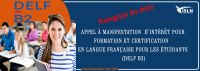Appel à manifestation d'intérêt “Formation et certification en langue française pour les étudiants (DELF B2)”