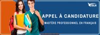 Appel à candidature mastère professionnel en Français A.U 2023-2024