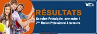 Résultats de la Session Principale  : 2 Mastère -Semestre 1 -A.U:2023-2024